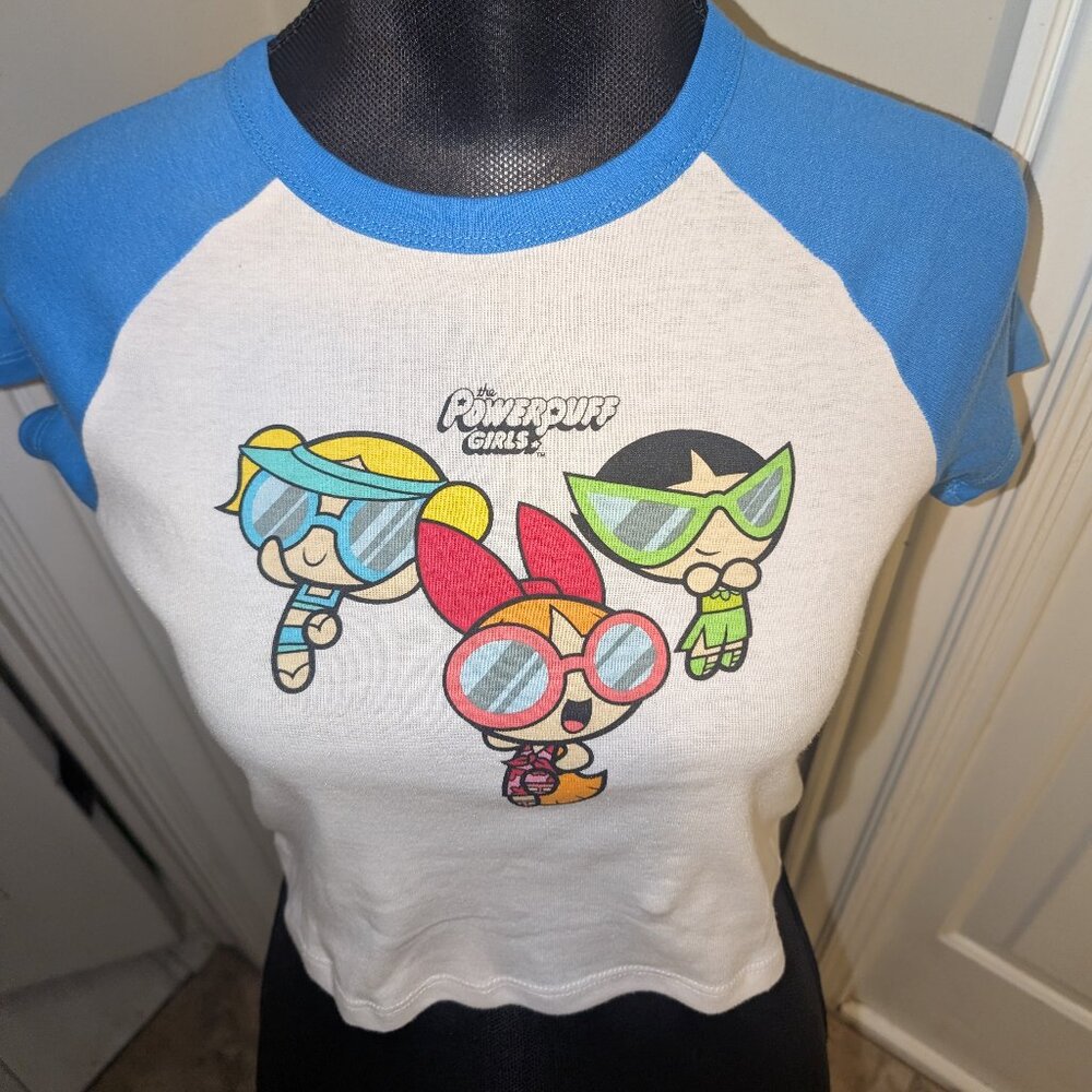 NWT Powerpuff Girls Retro Style Crop Top Misses Jrs Size M
